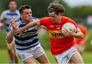 9 August 2020; Neil Douglas of Castlebar Mitchels in action against Dylan Cannon of Breaffy during the Mayo County Senior Football Championship Group 1 Round 3 match between Castlebar Mitchels and Breaffy at Páirc Josie Munnelly in Castlebar, Mayo. Photo by Brendan Moran/Sportsfile