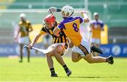 9 August 2020; Conor Hearne of Shelmaliers in action against Josh Sheil of Faythe Harriers during the Wexford County Senior Hurling Championship Quarter-Final match between Faythe Harriers and Shelmaliers at Chadwicks Wexford Park in Wexford. Photo by Harry Murphy/Sportsfile