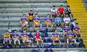 9 August 2020; Faythe Harriers substitutes look on from the stand during the Wexford County Senior Hurling Championship Quarter-Final match between Faythe Harriers and Shelmaliers at Chadwicks Wexford Park in Wexford. Photo by Harry Murphy/Sportsfile