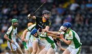 9 August 2020; Shane O'Keeffe of Blackrock gets past Darragh Ginley of Newtownshandrum during the Cork County Senior Hurling Championship Group B Round 2 match between Newtownshandrum and Blackrock at Mallow GAA Grounds in Mallow, Cork. Photo by Piaras Ó Mídheach/Sportsfile