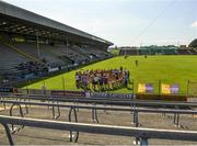 9 August 2020; Faythe Harriers players huddle following the Wexford County Senior Hurling Championship Quarter-Final match between Faythe Harriers and Shelmaliers at Chadwicks Wexford Park in Wexford. Photo by Harry Murphy/Sportsfile