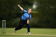 9 August 2020; Laura Delany of Typhoons bowls during the Women's Super Series match between Scorchers and Typhoons at Pembroke Cricket Club in Park Avenue, Dublin. Photo by Sam Barnes/Sportsfile