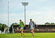 9 August 2020; Maurice Shanahan, left, and Dan Shanahan of Lismore leave the field following the Waterford County Senior Hurling Championship Group D match between Dungarvan and Lismore at Fraher Field in Dungarvan, Waterford. Photo by Eóin Noonan/Sportsfile