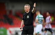 9 August 2020; Referee Derek Tomney during the SSE Airtricity League Premier Division match between Derry City and Shamrock Rovers at Ryan McBride Brandywell Stadium in Derry. Photo by Stephen McCarthy/Sportsfile