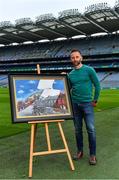 12 August 2020; A picture paints 100 words: Artist David Sweeney, who is a former Dublin senior hurling captain and eLearning Manager at Croke Park, shows his specially commissioned Bloody Sunday commemoration artwork at the launch of the GAA Museum’s Bloody Sunday centenary events series. For a full list of events over the coming months visit www.crokepark.ie/bloodysunday Photo by Brendan Moran/Sportsfile
