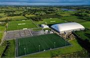 9 August 2020; A general view of the pitches, including the new Air Dome at the Connacht GAA Centre in Bekan, Mayo. It is the world's largest Air Dome at 150 metres long by 100 metres wide and 26 metres high and can accommodate a full size GAA pitch. The structure also includes a full-sized pitch, a running track and a gym. Photo by Brendan Moran/Sportsfile