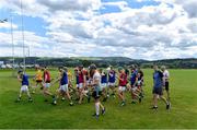 9 August 2020; Blackrock players make their way to the pitch after warming up on the back pitch before the Cork County Senior Hurling Championship Group B Round 2 match between Newtownshandrum and Blackrock at Mallow GAA Grounds in Mallow, Cork. Photo by Piaras Ó Mídheach/Sportsfile