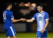 10 August 2020; Karl O'Sullivan, right, and Leo Donnellan of Finn Harps following the Extra.ie FAI Cup First Round match between Finn Harps and St. Patrick's Athletic at Finn Park in Ballybofey, Donegal. Photo by Stephen McCarthy/Sportsfile