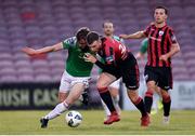 11 August 2020; Cian Murphy of Cork City in action against Joe Gorman of Longford Town during the Extra.ie FAI Cup First Round match between Cork City and Longford Town at Turners Cross in Cork. Photo by Eóin Noonan/Sportsfile