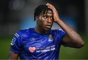 11 August 2020; Tunmise Sobowale of Waterford reacts following the Extra.ie FAI Cup First Round match between Dundalk and Waterford FC at Oriel Park in Dundalk, Louth. Photo by Stephen McCarthy/Sportsfile