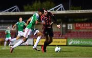 11 August 2020; Ricardo Dinanga of Cork City in action against Joe Gorman of Longford Town during the Extra.ie FAI Cup First Round match between Cork City and Longford Town at Turners Cross in Cork. Photo by Eóin Noonan/Sportsfile