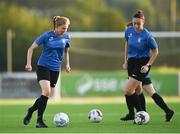 14 August 2020; Leah Brady, left, and Zara Lawless during an Athlone Town women's team training session at the Athlone Town Stadium in Athlone, Westmeath. Photo by Harry Murphy/Sportsfile