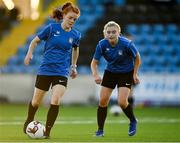 14 August 2020; Fiona Owens and Allie Heatherington during an Athlone Town women's team training session at the Athlone Town Stadium in Athlone, Westmeath. Photo by Harry Murphy/Sportsfile
