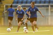 14 August 2020; Roisin Jacob, right, during an Athlone Town women's team training session at the Athlone Town Stadium in Athlone, Westmeath. Photo by Harry Murphy/Sportsfile