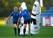14 August 2020; Allie Heatherington and Amy Hynaman during an Athlone Town women's team training session at the Athlone Town Stadium in Athlone, Westmeath. Photo by Harry Murphy/Sportsfile