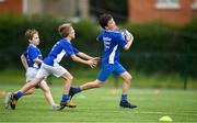 13 August 2020; Finn Magee in action against Sam Kennedy during the Bank of Ireland Leinster Rugby Summer Camp at Clontarf RFC in Dublin. Photo by Eóin Noonan/Sportsfile