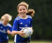 14 August 2020; Lauren O'Leary, age 8, in action during the Bank of Ireland Leinster Rugby Summer Camp at Gorey in Wexford. Photo by Matt Browne/Sportsfile