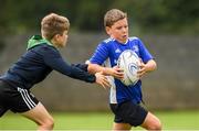 14 August 2020; Riley Sharpe, age, and Jack Darcy, age 9, in action during the Bank of Ireland Leinster Rugby Summer Camp at Gorey in Wexford. Photo by Matt Browne/Sportsfile