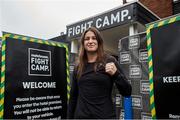 14 August 2020; Boxer Katie Taylor arrives to Matchroom Fight Camp ahead of her undisputed world lightweight title bout against Delfine Persoon in Brentwood, Essex, England. Photo by Mark Robinson / Matchroom Boxing via Sportsfile