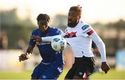 14 August 2020; Nathan Oduwa of Dundalk in action against Tunmise Sobowale of Waterford during the SSE Airtricity League Premier Division match between Dundalk and Waterford at Oriel Park in Dundalk, Louth. Photo by Stephen McCarthy/Sportsfile
