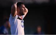14 August 2020; Patrick Hoban of Dundalk reacts during the SSE Airtricity League Premier Division match between Dundalk and Waterford at Oriel Park in Dundalk, Louth. Photo by Stephen McCarthy/Sportsfile