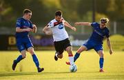 14 August 2020; Patrick Hoban of Dundalk in action against Jake Davidson, left, and Matty Smith of Waterford during the SSE Airtricity League Premier Division match between Dundalk and Waterford at Oriel Park in Dundalk, Louth. Photo by Stephen McCarthy/Sportsfile