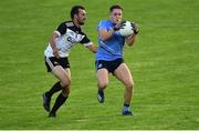 14 August 2020; Charlie Smyth of Mayobridge in action against Aiden Branagan of Kilcoo during the Down County Senior Club Football Championship Round 1 match between Kilcoo and Mayobridge at Páirc Esler in Newry, Down. Photo by Piaras Ó Mídheach/Sportsfile