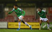 14 August 2020; Ricardo Dinanga of Cork City, left, turns to celebrate after scoring his side's third goal during the SSE Airtricity League Premier Division match between Cork City and Sligo Rovers at Turners Cross in Cork. Photo by Seb Daly/Sportsfile