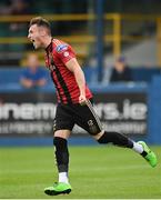 15 August 2020; Danny Grant of Bohemians celebrates after scoring his side's first goal during the SSE Airtricity League Premier Division match between Finn Harps and Bohemians at Finn Park in Ballybofey, Donegal. Photo by Seb Daly/Sportsfile