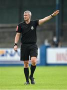 15 August 2020; Referee Ben Connolly during the SSE Airtricity League Premier Division match between Finn Harps and Bohemians at Finn Park in Ballybofey, Donegal. Photo by Seb Daly/Sportsfile
