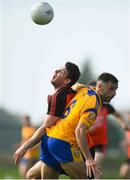 15 August 2020; Cian Ó Dolain of Ballinteer in action against Dean Ryan of Na Fianna during the Dublin County Senior 1 Football Championship Group 2 Round 3 match between Na Fianna and Ballinteer St Johns at Balgriffin in Dublin. Photo by David Fitzgerald/Sportsfile