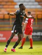 15 August 2020; Ibrahim Meite of Derry City celebrates after scoring his side's first goal during the SSE Airtricity League Premier Division match between Shelbourne and Derry City at Tolka Park in Dublin. Photo by Stephen McCarthy/Sportsfile
