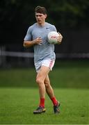15 August 2020; Michael Fitzsimons of Cuala warms up before the Dublin County Senior 2 Football Championship Group 2 Round 3 match between Cuala and Parnells at Hyde Park in Glenageary, Dublin. Photo by Piaras Ó Mídheach/Sportsfile