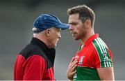 15 August 2020; Ballymun Kickhams selector Barney Rock, left, and Dean Rock of Ballymun Kickhams following the Dublin County Senior 1 Football Championship Group 1 Round 3 match between Ballymun Kickhams and Thomas Davis at Parnell Park in Dublin. Photo by Ramsey Cardy/Sportsfile