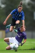 15 August 2020; Kellie Brennan of Athlone Town in action against Nicola Sinnott of Wexford Youths during the Women's National League match between Athlone Town and Wexford Youths at Athlone Town Stadium in Athlone, Westmeath. Photo by Eóin Noonan/Sportsfile