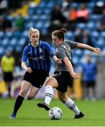 15 August 2020; Allie Heatherington of Athlone Town in action against Ciara Rossiter of Wexford Youths during the Women's National League match between Athlone Town and Wexford Youths at Athlone Town Stadium in Athlone, Westmeath. Photo by Eóin Noonan/Sportsfile