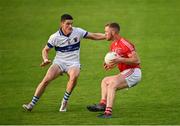 15 August 2020; Andy Foley of Clontarf in action against Diarmuid Connolly of St Vincent's during the Dublin County Senior 1 Football Championship Group 3 Round 3 match between Clontarf and St. Vincent's at Parnell Park in Dublin. Photo by Ramsey Cardy/Sportsfile