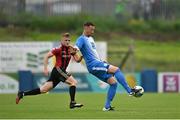 15 August 2020; Shane McEleney of Finn Harps in action against JJ Lunney of Bohemians during the SSE Airtricity League Premier Division match between Finn Harps and Bohemians at Finn Park in Ballybofey, Donegal. Photo by Seb Daly/Sportsfile