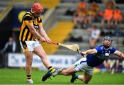 16 August 2020; Joe Kelly of Shelmaliers scores his side's first goal despite the efforts of Ger Dempsey of Glynn-Barntown during the Wexford County Senior Hurling Championship Semi-Final match between Glynn-Barntown and Shelmaliers at Chadwicks Wexford Park in Wexford. Photo by Eóin Noonan/Sportsfile