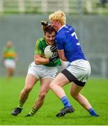 16 August 2020; Dermot Malone of Castleblayney Faughs in action against Ryan O'Toole of Scotstown during the Monaghan County Senior Football Championship Group 2 Round 4 match between Castleblayney Faughs and Scotstown at St Mary's Park in Castleblayney, Monaghan. Photo by Philip Fitzpatrick/Sportsfile