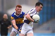16 August 2020; Dara Mullin of Kilmacud Crokes in action against Rob Shaw of Castleknock during the Dublin County Senior Football Championship Round 3 match between Kilmacud Crokes and Castleknock at Parnell Park in Dublin. Photo by Sam Barnes/Sportsfile