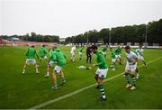 16 August 2020; Shamrock Rovers players warm up prior to the SSE Airtricity League Premier Division match between St Patrick's Athletic and Shamrock Rovers at Richmond Park in Dublin. Photo by Stephen McCarthy/Sportsfile