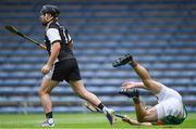 16 August 2020; Kilruane MacDonagh's goalkeeper Conor Deheney gets past Ciarán McGrath of Loughmore-Castleiney during the Tipperary County Senior Hurling Championship Group 3 Round 3 match between Kilruane McDonagh's and Loughmore Castleiney at Semple Stadium in Thurles, Tipperary. Photo by Piaras Ó Mídheach/Sportsfile