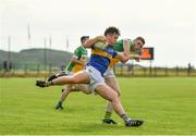16 August 2020; Matthew McClean of Kilcar in action against Shane McDaid of Glenswilly during the Donegal County Senior Football Championship Round 1 match between Kilcar and Glenswilly at Towney Park in Kilcar, Donegal. Photo by Seb Daly/Sportsfile