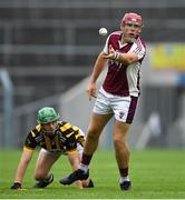 16 August 2020; Jerry Kelly of Borris-Ileigh handpasses the ball after losing his hurl as Colm Ryan of Upperchurch Drombane looks on during the Tipperary County Senior Hurling Championship Group 4 Round 3 match between Borris-Ileigh and Upperchurch-Drombane at Semple Stadium in Thurles, Tipperary. Photo by Piaras Ó Mídheach/Sportsfile