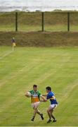 16 August 2020; Oisin Crawford of Glenswilly in action against Conor Doherty of Kilcar during the Donegal County Senior Football Championship Round 1 match between Kilcar and Glenswilly at Towney Park in Kilcar, Donegal. Photo by Seb Daly/Sportsfile