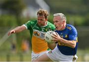 16 August 2020; Concor Mac Seáin of Kilcar in action against Leon Kelly of Glenswilly during the Donegal County Senior Football Championship Round 1 match between Kilcar and Glenswilly at Towney Park in Kilcar, Donegal. Photo by Seb Daly/Sportsfile