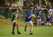 16 August 2020; Rían Ó Domhnaill of Kilcar in action against Ruairi Crawford of Glenswilly during the Donegal County Senior Football Championship Round 1 match between Kilcar and Glenswilly at Towney Park in Kilcar, Donegal. Photo by Seb Daly/Sportsfile