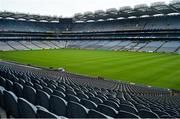 16 August 2020; An empty Croke Park Stadium at the pre-match parade time of 3.23pm on the original scheduled date of the 2020 GAA Hurling All-Ireland Senior Championship Final. Due to current restrictions laid down by the Irish government to prevent the spread of coronavirus, the dates for the staging of the GAA inter-county season have been pushed back, with the first round of games now due to start in October. The 2020 All-Ireland Senior Hurling Championship was due to be the 133rd staging of the All-Ireland Senior Hurling Championship, the Gaelic Athletic Association's premier inter-county hurling tournament, since its establishment in 1887. For the first time in 96 years the All-Ireland hurling final is now due to be played in December with the 2020 final due on Sunday, December 13th, the same weekend on which Dublin beat Galway in the 1924 final. Photo by Brendan Moran/Sportsfile