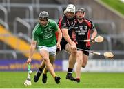 16 August 2020; Cian Molloy of Naomh Eanna in action against Martin Og Storey of Oulart The Ballagh during the Wexford County Senior Hurling Championship Semi-Final match between Oulart-The Ballagh and Naomh Éanna at Chadwicks Wexford Park in Wexford. Photo by Eóin Noonan/Sportsfile